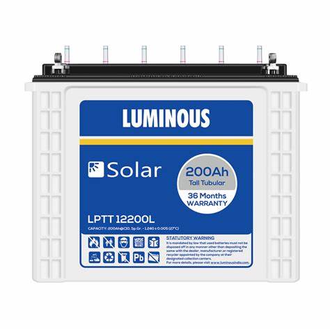 Luminous 200AH Heavy Duty TUBULAR SOLAR BATTERY 12v