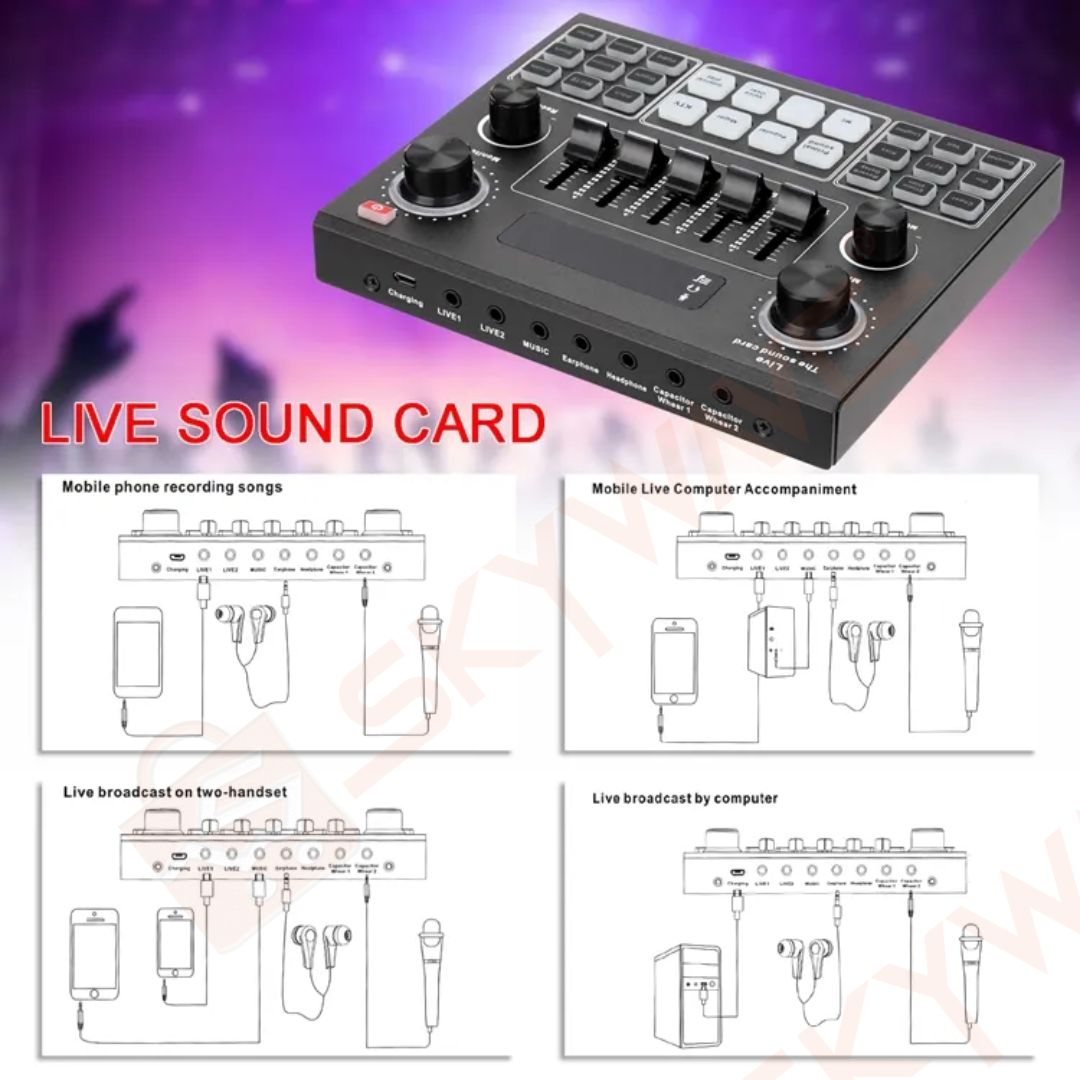 V9-Audio-Webcast-Live-Sound-Card